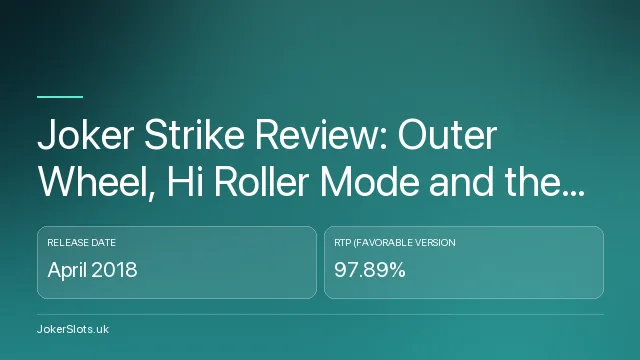 Joker Strike Review: Outer Wheel, Hi Roller Mode and the Real Numbers